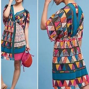 Anthropologie Maeve Geometric print Abstract Dress Size 12